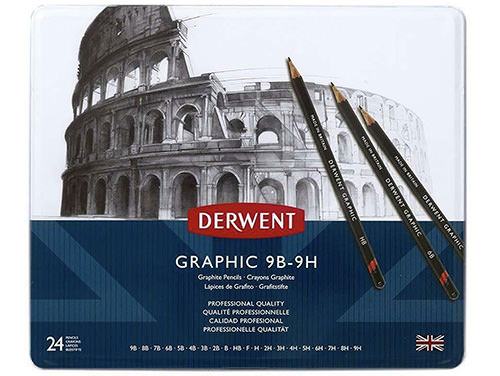 Pepy Aero Graphite Professional Drawing Pencils - Set of 12 6B  Pre-Sharpened Black Lead Pencils Perfect for Drawing, Sketching and  Shading, Graphic and Fine Art Set of 12 - 6B Black