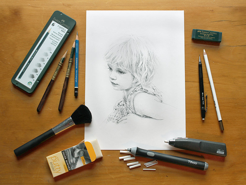 Drawing Materials for Drawing Portraits • Anna Bregman Portraits