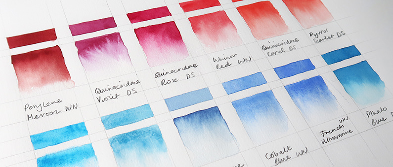 Comparing the Profession Watercolours by Winsor and Newton to Daniel Smith  